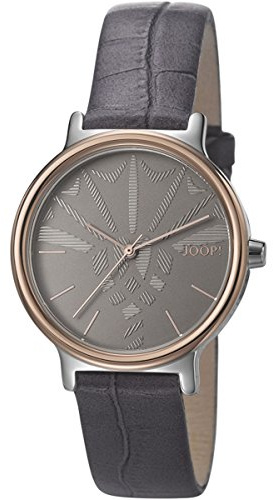 Joop! Damen-Armbanduhr Logo Signature Analog Quarz Leder JP101512009