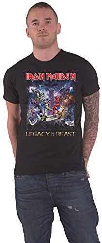 Rockoff Trade Men's Iron Maiden Legacy of The Beast T-Shirt, Black, X-Large