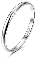 Gold Gala 925 Sterling Silber Band Ring Made in Italy (56 (17.8))