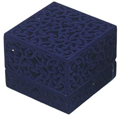 VORCOOL Samt Ringschachtel klein Schmuckschachtel höhle Schmuck Geschenkbox für Ring Halskette Ohrhänger (blau)