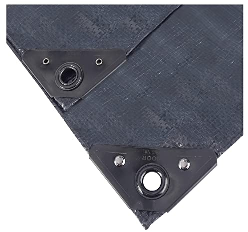 NOOR Abdeckplane Profi - 140g/m² - 2x3 m - Anthrazit - Allzweckplane für Schutz vor Witterung - Ideal geeignet für Gartenbereich - UV-stabilisiert, beidseitig beschichtet, wasserfest und abwaschbar