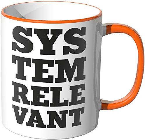JUNIWORDS Tasse, Systemrelevant (61472), Wähle Farbe, Orange