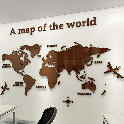3D Mappa Del Mondo Wall Sticker Adesivi Adatto Per Adesivi Murali Parete Sfondo Divano Soggiorno Ufficio Mappa Del Mondo Wall Sticker Home Decor