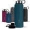 720°DGREE Edelstahl Trinkflasche 710ml “noLimit” - Auslaufsicher, Kohlensäure geeignet, BPA-Frei - Thermosflasche, Isolierflasche mit Schraubverschluss für Kinder, Schule, Fitness +Gratis Sportdeckel