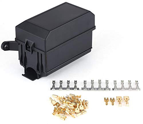Soporte De Fusible Y Relé 6 Vías Para Auto Car SUV Camioneta Todoterreno Y Pickup Con Pines De Instalación Sencilla Y Diseño Resistente