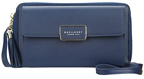 Yixuan Damen Handytasche Zum Umhängen Handy Portemonnaie Tasche Geldbörse Damen Gross Handy Umhängetasche Handy Schultertasche mit Reißverschluss Kartenfächer Verstellbar Schultergurt