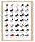 Haus and Hues Sneaker Poster für Guys – Michael Jordan Schuhe, Sneaker-Wandkunst, coole Poster für Jungs, Schlafzimmer, Dope Poster, coole Wandkunst, 30.5x40.6 cm (beigefarbener Rahmen)