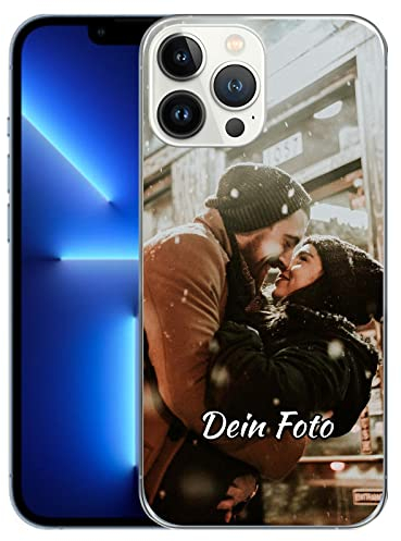 König Design Handyhülle mit Foto für Apple iPhone 13 Pro Max - Personalisierte Hülle, selber gestalten, mit Bild Schutzhülle aus weichem TPU Silikon Gel Material