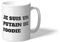 Fisura - Originelle weiße Tasse mit lustigem Becher Je suis un putain de Foodie Fassungsvermögen: 320 ml