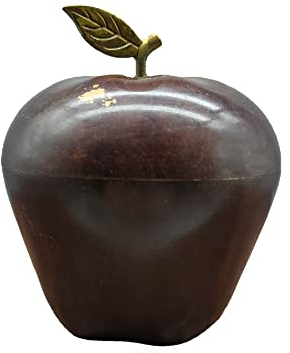 Archaize Apfel-Aschenbecher-Statue aus Messing