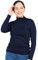 LAPASA Damen Stehkragen Thermounterhemd, Innenfleece Thermounterwäsche langärmliges Thermo-Shirt Funktionsunterwäsche Oberteil (L87 Warm), Navy (warm), S