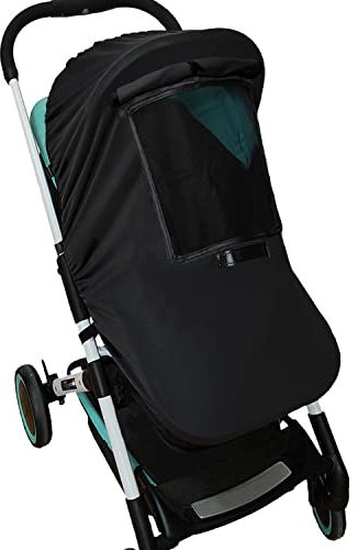 AUPOWER Pare Soleil pour Poussette Bébé avec Lucarne et Ailes Doubles - Réglable Canopy Auvent Pare-Soleil UV UPF50+
