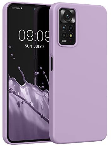 kwmobile Handyhülle für Xiaomi Redmi Note 11 Pro/Note 11 Pro (5G) / Note 12 Pro (4G) Hülle - Case Silikon - Kabelloses Laden - Schutzhülle Cover in Mauve