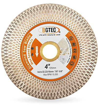 BGTEC Diamant Trennscheibe 105mm - Diamant Schleifscheibe zum Schneiden und Schleifen Granit Marmor Fliese Natursteine.