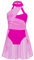 iEFiEL Vestito da Balletto Ragazza Abito da Ballo Lirico Contemporaneo Body Danza Classica Ginnastica Artistica Vestito Pattinaggio Artistico Jazz Danza Moderna Dancewear Rosa Rosso I 9-10 Anni