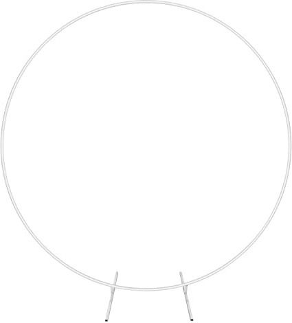 Trimming Shop Balloon Arch Stand With Floor Base Plants Vine Climbing Circle Metal Frame for Birthday Wedding Reception Baby Shower Engagement Anniversary Party Event Decoration, 150cm