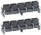 Faller 180867 zwei Bahnsteigbänke Bahnhofsbänke moderne Wartebänke zum Bahnhof 1:87 HO Spur H0 Neu