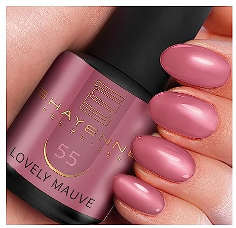 SHAYENNE UV Gel Nagellack - 55 Lovely Mauve Lila 15 ml - Langanhaltend, Kratzfest & Hochglänzend - Profi-Qualität - LED kompatibel - Perfekt für Zuhause & Studio - Made in Germany