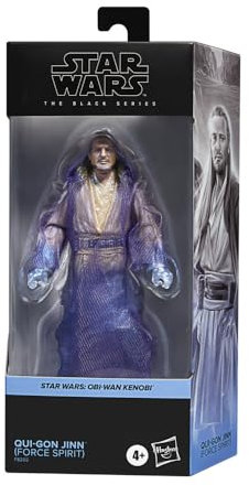 HASBRO Figur Star Wars Obi WAN Knobi Qui Gon Espitiru Serie Black - Figur Obi WAN Knobi - Star Wars Kollektion, offizielles Lizenzprodukt