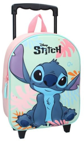 Mybagstory - Trolley 3D Stitch Rosa for Bambino - Scuola Primaria