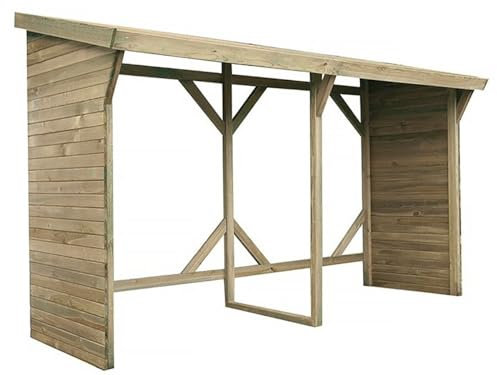 Habitat et Jardin Abri bûches - 2.5 m² - 2.78 x 0.90 x 1.85 m- 5 Stères