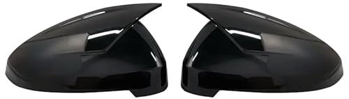 LECREA Spiegelgehäuse, für Audi A4 S4 RS4 B9 2016-2020 A5 S5 RS5 8W6 Außenspiegel, Spiegelkappe,Black One Pair
