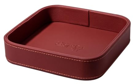 Taschenleerer,Leder Valet Tray Organizer, Premium Stapelbare Schmuck Tray, Catch-All Tray Für Eingangstisch Schlüssel, Geldbörse, Uhr, Münzwechsel, Nachttisch Schreibtisch-Top Catchall Tray ( Color :