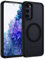 Magnetisch Hülle für Samsung Galaxy S20 FE Kompatibel mit MagSafe, Handyhülle Matt Transluzente Schlanke Hart Case Kratzfeste PC Rückseite + TPU Bumper Stoßfest Schutzhülle, Schwarz