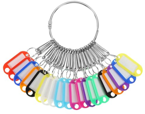 PATIKIL Portable Key Organizer, Lightweight Key Organizer Keychain Holder with 20 Spring Hooks and Key Label Tags for Office Hotel Car
