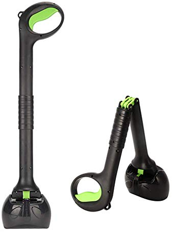 JINGUWU Trottinette à déjections canines avec poignée de 71,1 cm de long pour nettoyer les déjections canines de taille moyenne et grande ou les déchets de jardin (71,1 cm)