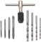 NestNook T-Handle Ratchet Tap Adjustable Tap Threading Wrench Drill Bit Set M3 M4 M5 M6 Metric Metal Hand Thread Taps for Tap and Die Sets