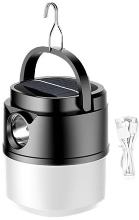 Linternas solares para acampar, lámpara para acampar - Linterna LED con energía solar | Lámpara de tienda recargable por USB con energía solar, linterna portátil, lámpara LED impermeable para