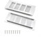 0XBIT 2 Piezas Rejilla de Ventilación, Rejilla de Ventilación de Aluminio de 20 × 8 cm, Plateada Cubierta de Rejilla de Ventilación, Resistente Óxido y Corrosión, para Ventilación Muebles