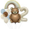 DazzJoy Bär Geburtstagsdeko 2 Jahre Junge, Luftballon Deko 2. Geburtstag Junge Mädchen, Bären Luftballons Geburtstag 2 Jahre Jungen, Ballon 2 Geburtstage Junge Deko, 32 Zoll Creme Luftballons Zahlen 2