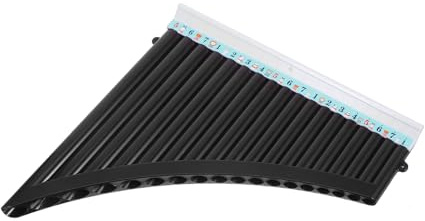 18 Röhren Panflöte in C-Dur für Musikschüler, ABS, Festem Winkel | Leichtes Übungsinstrument, für Unterricht und Heimgebrauch, Kompakt 25,5x25,5x2,5cm, Exquisit