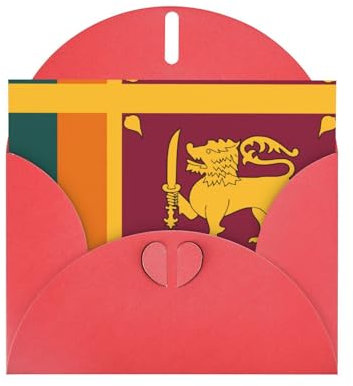LimPac Grußkarte mit Sri Lanka-Flagge, Dankeskarten, innen blanko, für alle Anlässe, Hochzeit, Geburtstag, Grüße