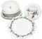 MamboCat Chalet Lot de 12 assiettes I 4 personnes I Service de table d'hiver avec décor ski et alpes I 4 assiettes plates, assiettes creuses et assiettes à gâteau en porcelaine