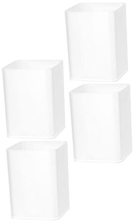 NUOBESTY 1 Set 4pcs Pen Holder Cable Organizers and Storage Storage Organizer Pen Cup Organizer Tray Mesh Desk Organizer Clear Organizer Bins Marker Storage Containers White Plastic
