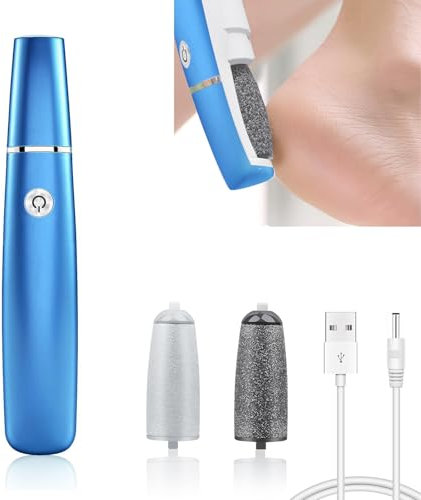 Rimuovi Calli Elettrico Set Professionale con Testina Rotante 360° e Design Impermeabile - Levigatore Piedi per Pelli Dure, Talloni Screpolati e Rimozione Calli