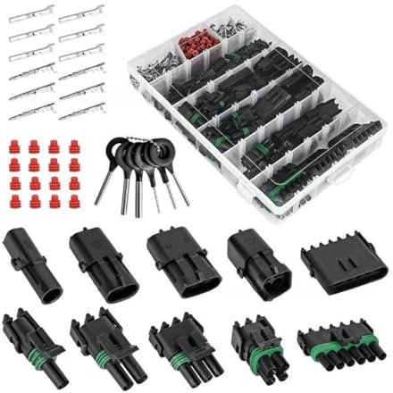 Lot de 376 connecteurs de fils électriques pour voiture - Prise mâle et femelle