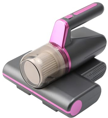 Ruiqas Cordless UV Mattress Vacuum Cleaner,14Kpa Suction and UV-C Lamp Sterilization,Handheld Anti Dust Mite Bed Vacuum Cleaner for Bed, Sofa, Couch, Crib