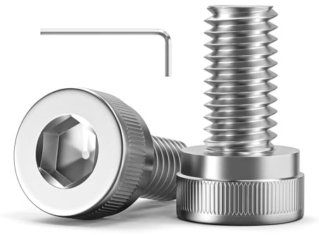 120 Stück M2 x 6 mm Schrauben, Zylinderkopfschrauben mit Innensechskant | Zylinderschrauben, Edelstahl A2 V2A, M2 schrauben Vollgewinde, Edelstahlschrauben mit Innensechskantschlüssel