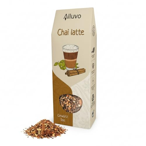 Chai Latte Gewürztee 90 g lose mit Schwarztee Rotbusch Zimt Ingwer Kardamom | Aromatische Teemischung mit Schwarztee, Rotbusch, Zimt, Ingwer, Kardamom und Anis – handverpackt in Österreich, nachhaltig