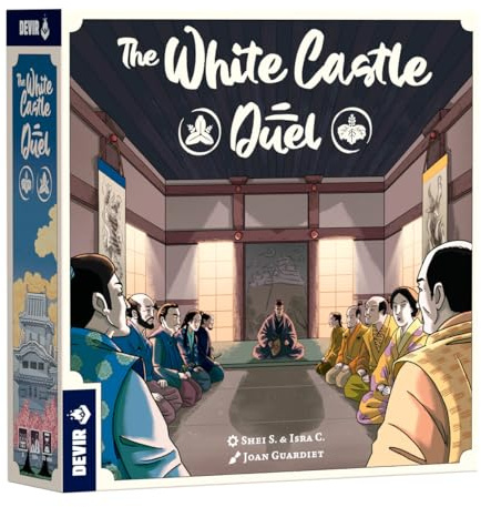 Devir - The White Castle: Duel, Standalone 2-Player Strategy Board Game, New Mechanics in the White Castle Universe, Feudal Japan Eurogame, Ages 10+, 30 Min, Multi-Language