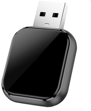 Mini CarPlay Wireless Adapter für Apple iPhone - Konvertiert kabelgebundenen zu kabellosen CarPlay Adapter, CarPlay Dongle Stick für Apple Wired CarPlay Autos & für iPhone iOS 10+, USB & Type-C, Plug