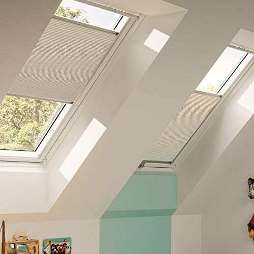 Orignal VELUX Wabenplissee / Faltstore DuoLine FHC PK08 1155S / Bedienart : Manuell / Farbe : Uni Beige / Fenstergröße : PK08 / Fenstertypen : GGU, GGL, GPU, GPL, GTU, GTL, GXU, GXL _15038