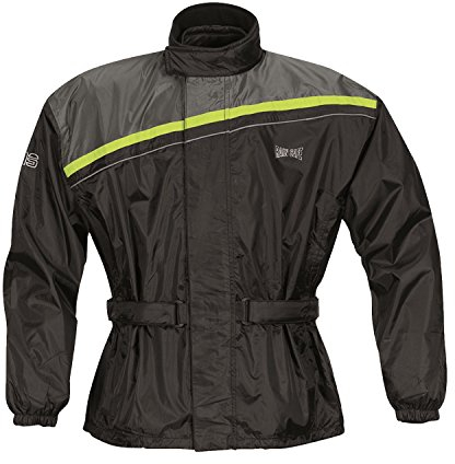 GERMAS 933.05-58-3XL Motorrad Regenjacke DOUGLAS, Schwarz/Fluogelb, Gr. 3XL