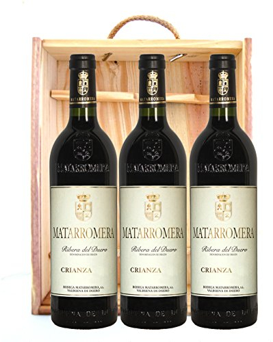 Estuche de Madera de 3 Botellas de Matarromera Crianza - 750 ml