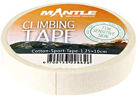 Mantle Fingertape 1,25cm x 10m 1 Rolle weiß Klettern Bouldern Kampfsport Volleyball Handball Basketball Kraftsport Sporttape