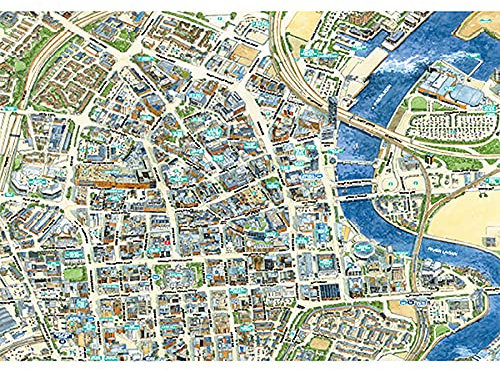 Cityscapes Jigsaw Puzzles - 96 Different UK Town & City Map Jigsaws - 400 Pieces (Belfast)